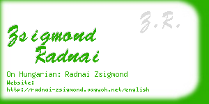 zsigmond radnai business card